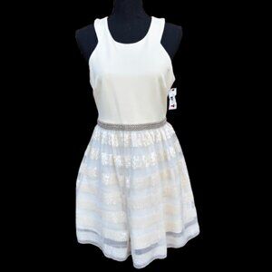 Just Me Dress Size Large Ivory Special Occasion Balletcore Girlhood Feminine